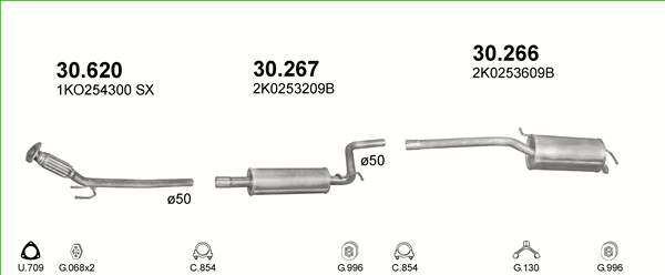 Резонатор Фольксваген Кадди III (Volkswagen Caddy III) 2.0 SDi 02.04- (30.267) Polmostrow алюминизированный Резонатор Фольксваген Кадди III (Volkswagen Caddy III) 2.0 SDi 02/04- (30.267) Polmostrow алюминизированный