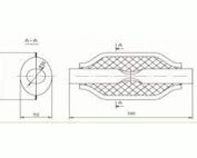 Ремонтный резонатор плоский 170x90x390 D 50 Polmostrow 00.17