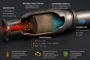 Принцип роботи каталізатора каталізатор